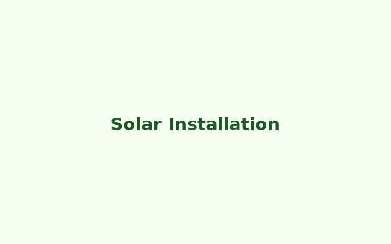 Solar installation
